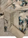 Cream Royal Charm Printed Cotton Silk With Dupatta Suit