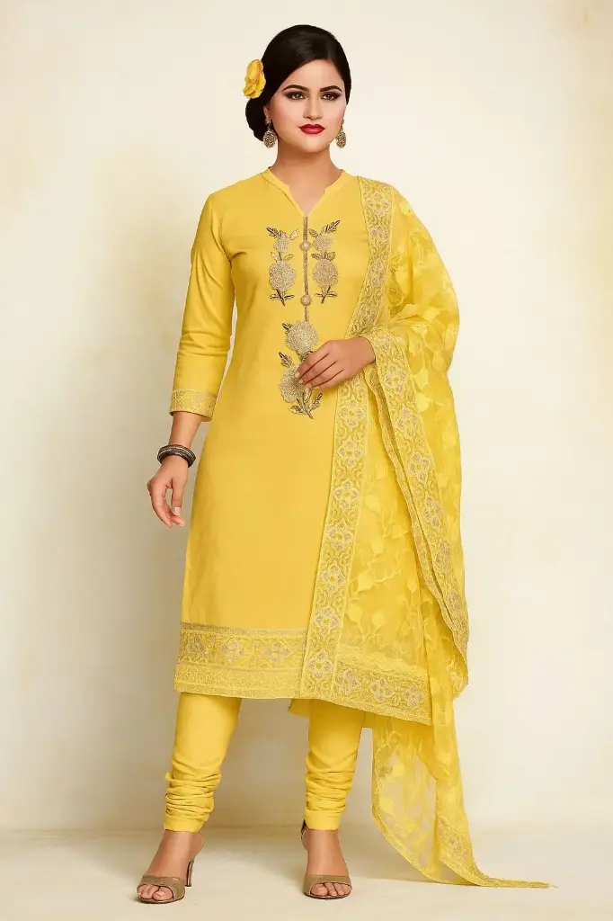 Sunshine Yellow Designer Anarkali Suit 