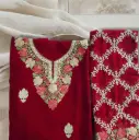 Noor-e-Lal – Classic Red Cotton Silk Embroidered Suit with Dupatta