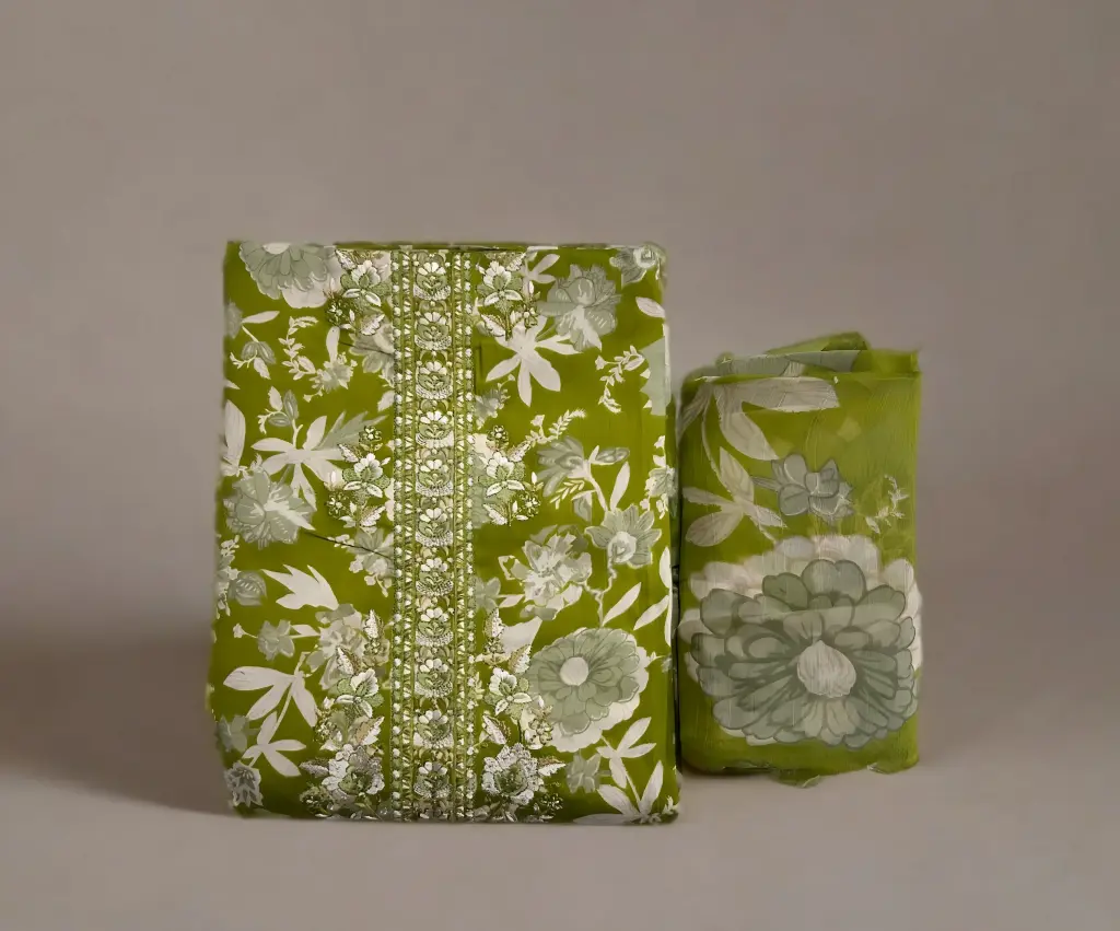 Olive Green Suit with Dupatta | Women's Ethnic Wear