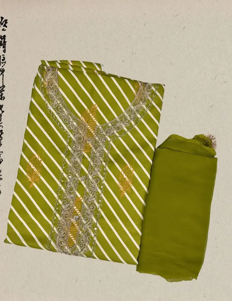 Olive Green Color Suit with Dupatta | Women's Ethnic Wear