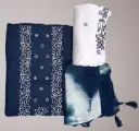 Ocean Breeze Navy Cotton Silk Dupatta Set