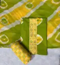 Noor-e-Haryali Zard Printed Cotton Silk Dupatta Set