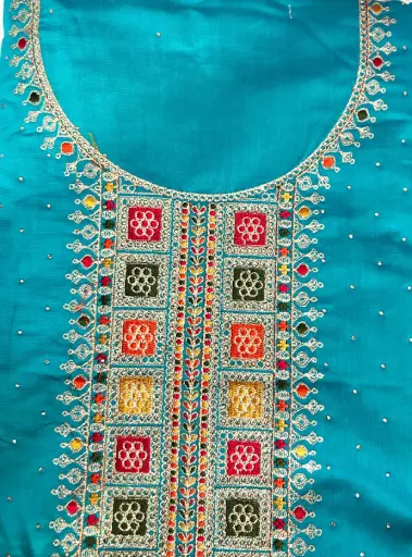 [EACOTMU25] Sunheri Roshni – Royal Blue Silk Designer Suit with Dupatta
