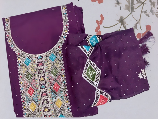 [EACOTMU26] Sunheri Roshni – Royal Magenta Silk Designer Suit with Dupatta