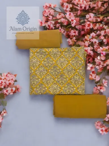 [EACOTMU31] Women's Yellow Daily Wear Designer Suit Set